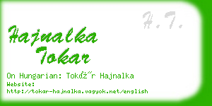 hajnalka tokar business card